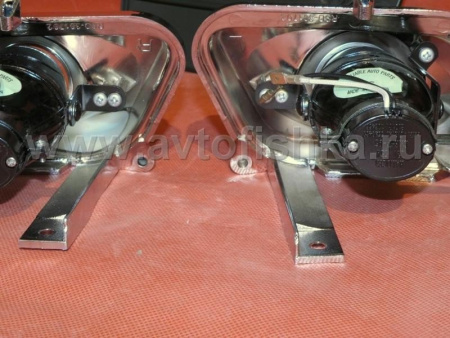 Mercedes E W210 (95-99) фары передние противотуманные линзовые в хромированном корпусе, комплект 2 шт.