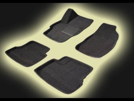 Renault Sandero (10-) объемные, 3D коврики серые