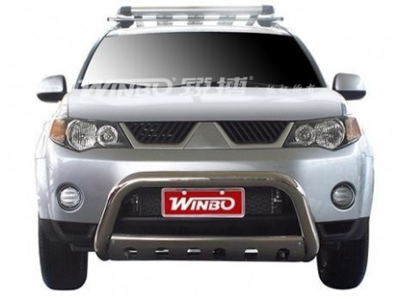 Mitsubishi Outlander XL (07-) защита на передний бампер, труба из нержавеющей стали