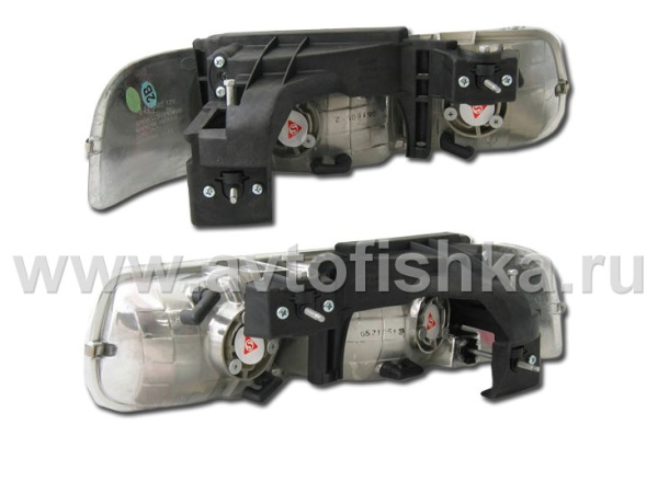 Chevrolet Tahoe, Suburban (99-06) фары передние хромированные, комплект 2 шт.