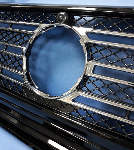 Mercedes G-class W463 (1989-2013) решетка радиатора, дизайн G500, черная