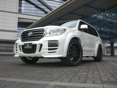 Toyota Land Cruiser 200 (08-) фары противотуманные линзовые черные со светодиодной подсветкой, дизайн "MidWest".