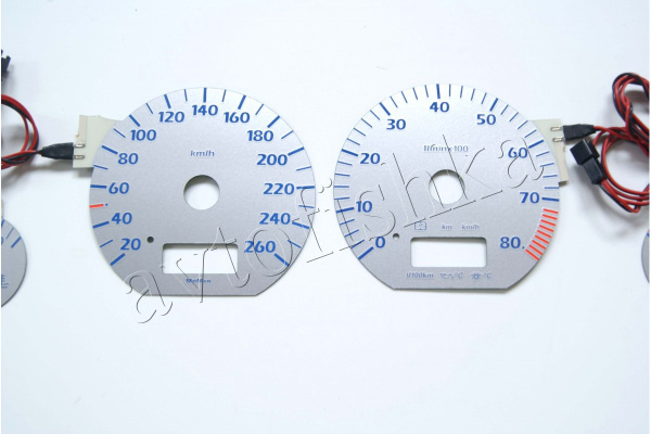 Volkswagen Golf 3 светодиодные шкалы (циферблаты) на панель приборов - дизайн 5