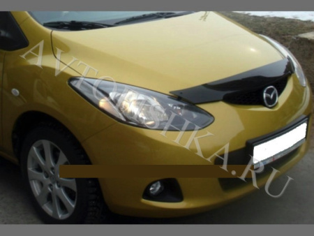 Дефлектор капота темный Mazda 2 2008-