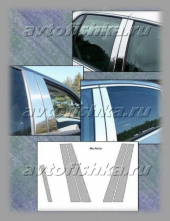 Ford Escape, Maverick (00-06) декоративные накладки стоек дверей, хромированные.