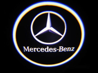Штатная подсветка со светящимся логотипом Mercedes-Benz, комплект 2 шт. X166, W166, W176, W204, W246, W212, S212