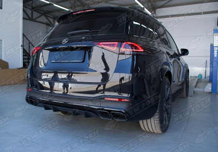 Mercedes-Benz GLE-Klasse V167 2018 - 2023 Диффузор заднего бампера с насадками на глушитель 6.3 AMG черный
