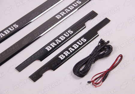 Mercedes-Benz G-Klasse W463 1990 - 2018 Накладки на пороги с подсветкой Brabus черные