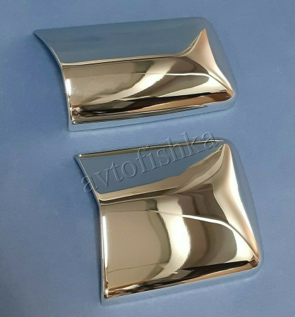 Mercedes W124 (84-95), W201 декоративные накладки на боковые зеркала хромированные, стальные, комплект 2 шт.