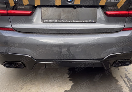 BMW 3 серия G20 2018 - н.в. Диффузор с черными насадками M340I