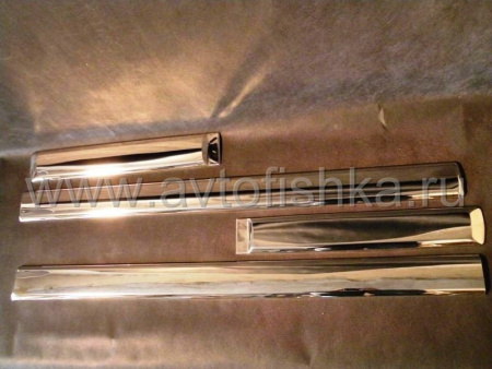 Chevrolet Tahoe (2007-2009.05) накладки из нержавеющей стали на боковые молдинги дверей, комплект 4 шт.