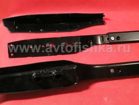 Toyota Land Cruiser Prado 150 (10-) черные продольные рейлинги на крышу, дизайн Оригинал Toyota, комплект 2 шт.