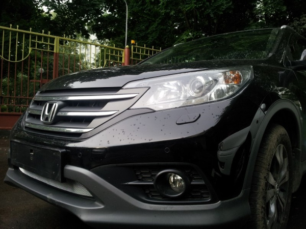 Honda CR-V (12–14) Защита радиатора, хром (2.0)