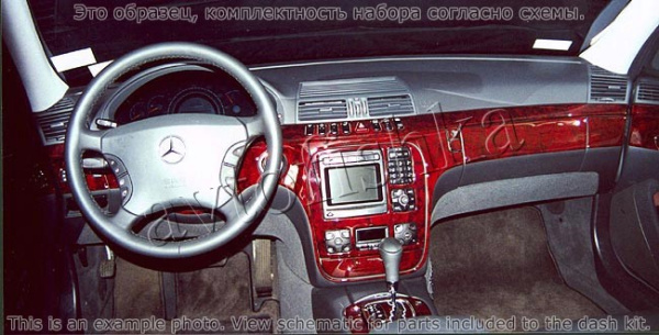 Декоративные накладки салона Mercedes Benz S Class 2000-2006 Соответствие OEM