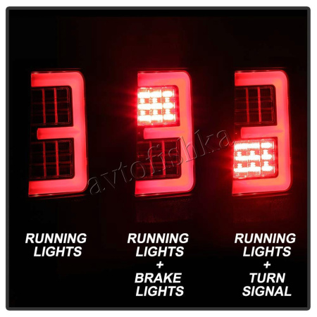 Jeep Grand Cherokee (04-) фонари задние светодиодные черные TUB дизайн