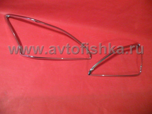 Lexus RX330, 350, 400h (03-08) накладки передних фар хромированные, комплект 2 шт.