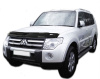 Дефлектор капота темный с надписью Mitsubishi Pajero 2007-2014