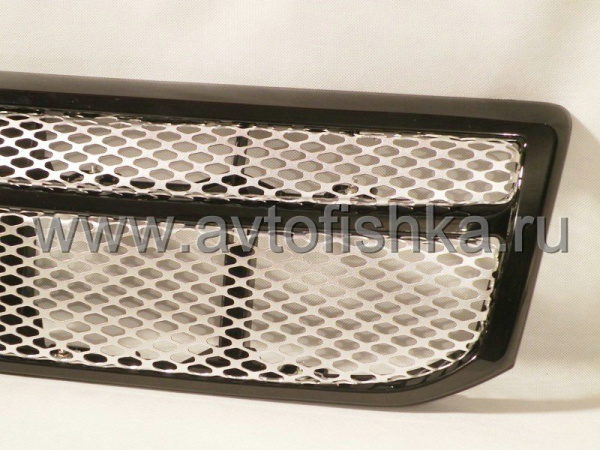 Toyota Land Cruiser Prado 120 (02-) решетка радиатора алюминиевая сетка с черной рамкой.