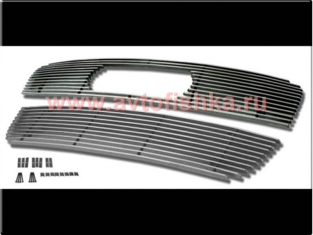 Audi Q7 (05-) Europe решетки радиатора и бампера, верхняя и нижняя, полированный алюминий, комплект 2 шт.