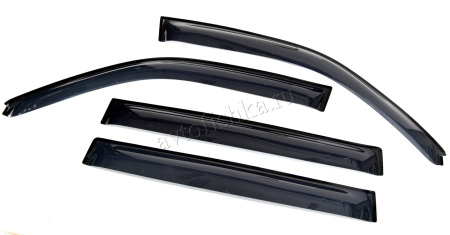 Toyota Land Cruiser 100, Lexus LX470 (98-07) дефлекторы боковых окон темные, ветровики, комплект 4 шт.