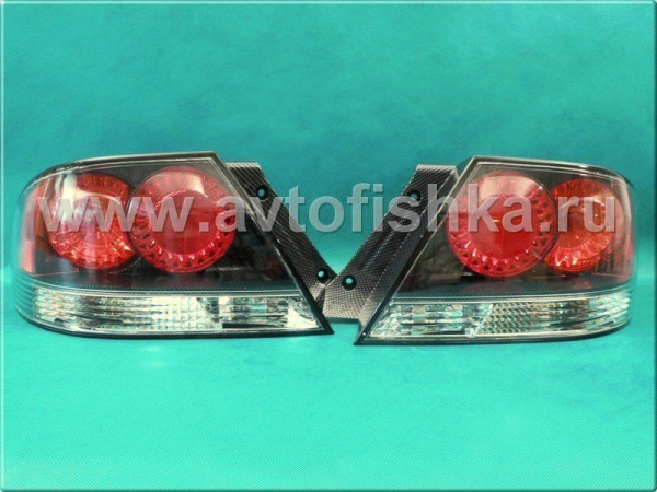 Mitsubishi Lancer 9 (03-07) фонари задние карбоновые, дизайн Toyota Altezza, комплект 2 шт.
