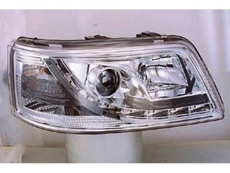 Volkswagen Transporter (03-) фары передние линзовые, с регулирующим мотором, хромированные