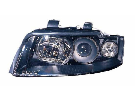 Audi A4 (01-04) фары передние линзовые черные, под корректор, комплект 2 шт.