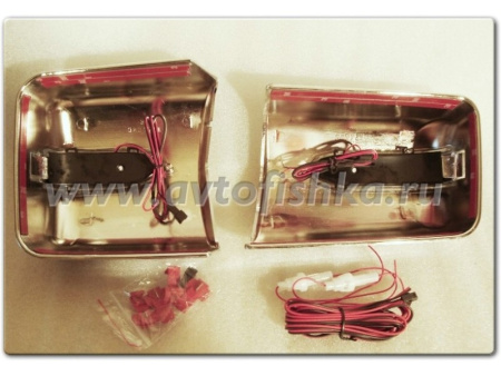 Mercedes W124, W201 190 декоративные накладки на боковые зеркала хромированные, со светодиодными поворотниками, комплект 2 шт.