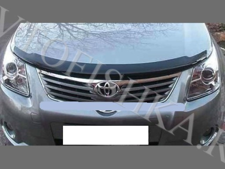 Дефлектор капота темный с надписью Toyota Avensis 2009-