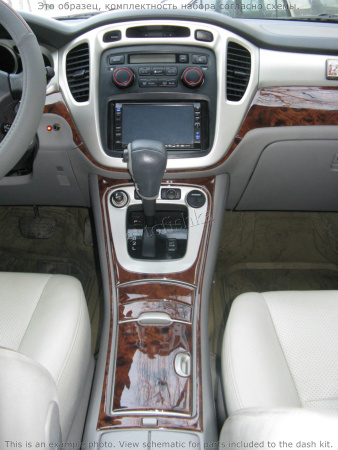 Декоративные накладки салона Toyota Highlander 2003-2007 Соответствие OEM