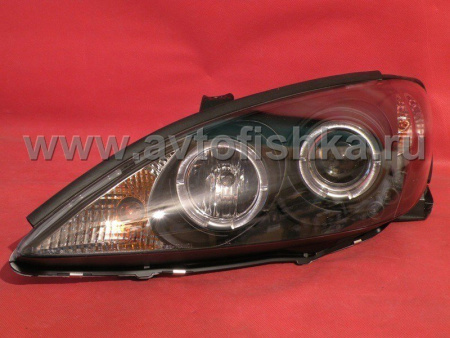 Toyota Camry 30 (02-06) UAE, Europe, USA фары передние черные со светящимися ободками, комплект 2 шт.