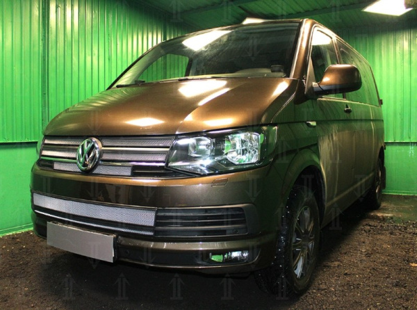 Volkswagen Transporter (15–) Защита радиатора, хром, низ (2 части)