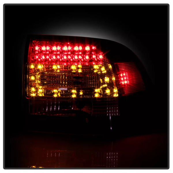 Porsche Cayenne (2003-2006) фонари задние светодиодные черные с хромом, комплект 2 шт.