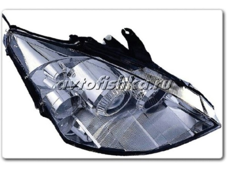 Ford Focus 1 (98-04) Europe+USA фары передние линзовые хромированные, комплект 2 шт.