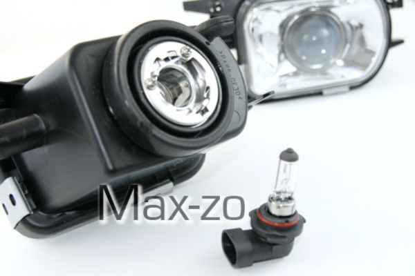 Mercedes C-class W203 (01-03) фары линзовые противотуманные хромированные, комплект 2 шт.