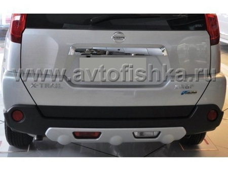 Nissan X-Trail T31 (2007-2010) пластиковая накладка на задний бампер, защита нижняя