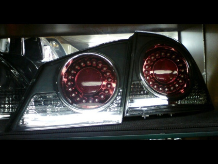 Honda Civic VIII (06-) задние фонари светодиодные красно-тонированные, комплект 2 шт.