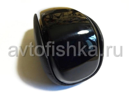 Toyota Land Cruiser Prado 120, 150 ручка на рычаг переключения передач АКПП, черное дерево (piano black) и черная кожа.