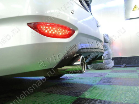 Hyundai Solaris (10 – 13) диффузор заднего бампера №3 двойной выхлоп
