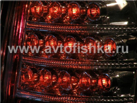 Toyota Land Cruiser Prado 120 (02-) фонари задние светодиодные вишневые с хромом, комплект 2 шт.
