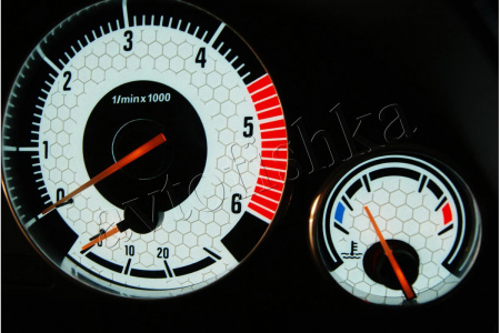 BMW E39 светодиодные шкалы (циферблаты) на панель приборов - дизайн 3