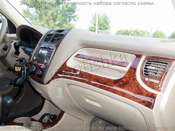 Декоративные накладки салона KIA Sportage 2009-2010 полный набор