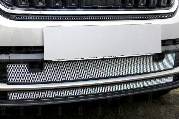 Skoda Kodiaq (16–) Защита радиатора, хром, низ (2 части)