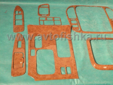 Toyota Land Cruiser 100 (1998-2003) тюнинг салона под дерево, светлое, комплект 17 предметов