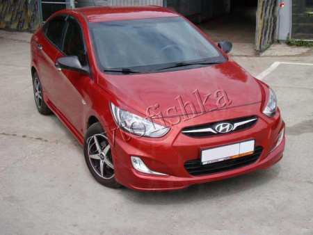 Hyundai Solaris (10 – 13) реснички на фары №2 фигурные