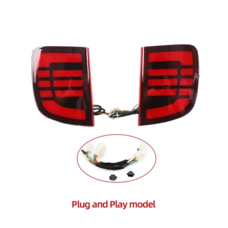 Toyota Land Cruiser 200 (08-) фонари заднего бампера светодиодные красные, комплект 2 шт.