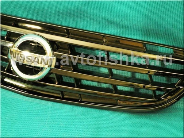Nissan Maxima QX 3 (2000-2006) пластиковая решетка радиатора тонированный хром, под титан.