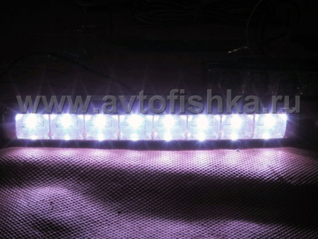 Светодиодные DRL фары дневного света (дневные ходовые огни) - 8 LED Daytime Lights двухрежимные, белый свет 6000К и желтый свет - поворотники