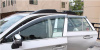 Subaru Outback (09–) Дефлекторы боковых окон с хромированным молдингом, OEM стиль