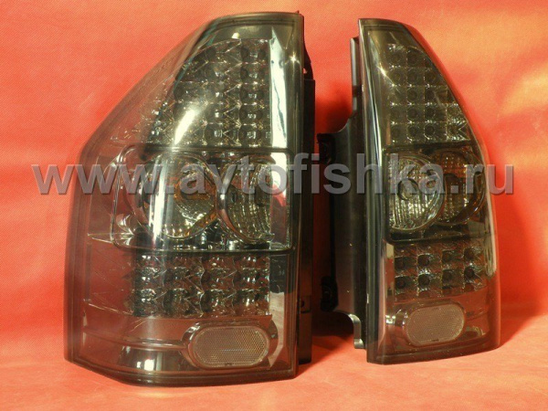 Mitsubishi Pajero 3 (2003-2006) фонари задние светодиодные тонированные, комплект 2 шт.